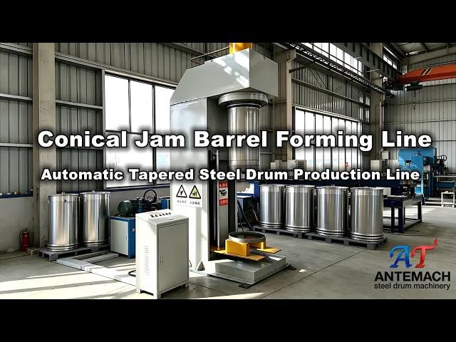 Línea de producción de barriles de mermelada